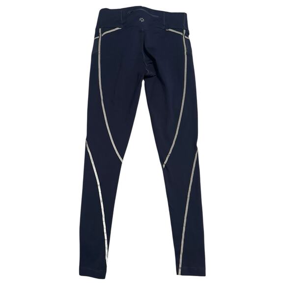 Athleta Reflective Stride Leggings Navy Blue Women's Size Small Athletic Running - Picture 2 of 10
